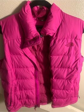 The North Face Women's Bright Pink Quilted Puffer Vest